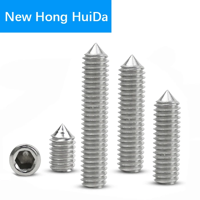 

Hex Head Socket Cap Set Grub Screw Hexagon Metric Thread Headless Allen Cone Point Bolt 304 Stainless Steel M4