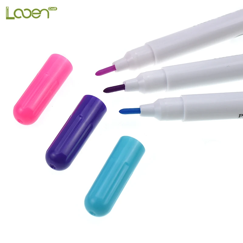 

3 Pcs/set Stitch Markers Soluble Cross Stitch Water Erasable Pens Grommet Ink Fabric Marking Pens DIY Needlework Sewing Tools