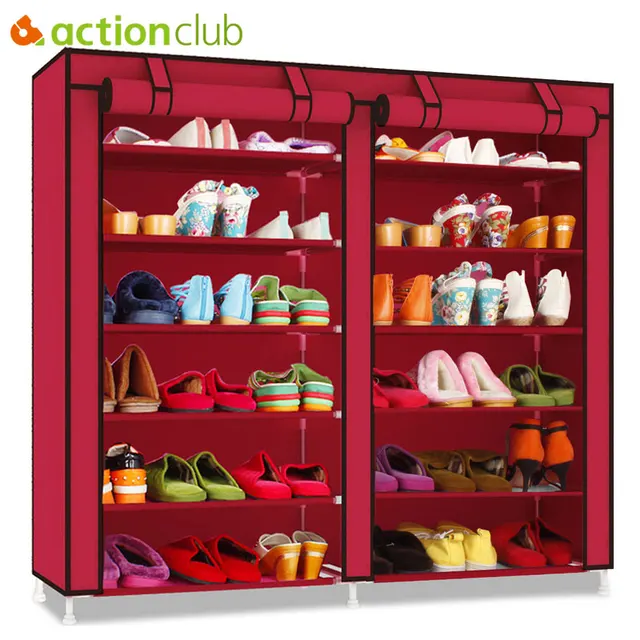 Special Offers Actionclub Double Row Multi-layer Minimalist Oxford Cloth Shoe Cabinet Dustproof Moistureproof Shoe Organizer Shelves Furniture Special Offers Actionclub Double Row Multi-layer Minimalist Oxford Cloth Shoe Cabinet Dustproof Moistureproof Shoe Organizer Shelves Furniture
