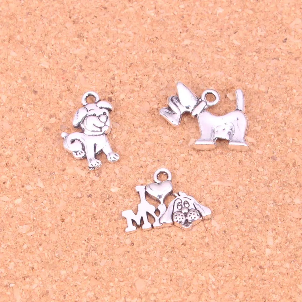 20 шт. подвески для ожерелья браслета|dog charm pendants|charm pendanttibetan silver plated |