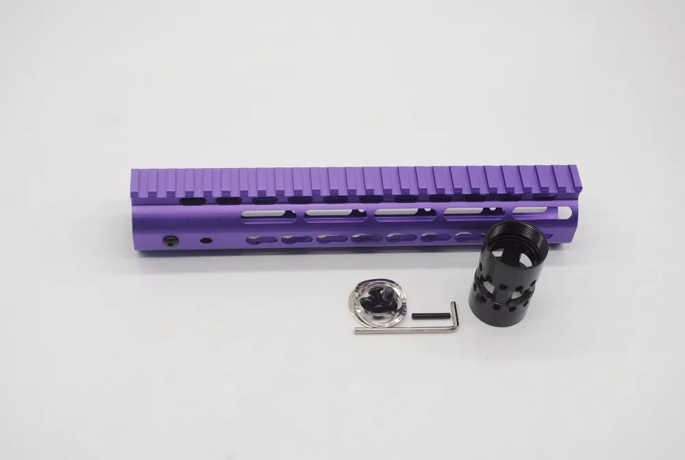 TriRock 9,10, 12, 13,5, 15 ''дюйма Длина Сверхлегкий Keymod Накладка для клеммной коробки Системы фиолетовый анодированный подходит AR-15/M4/M16. 223/5. 56