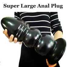 Super large Anal Plug Black Anus Massage Anal Tube Erotic Sex toys Butt Stopper Tower Shape Artwork Exhibition