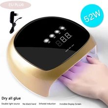 Nail Dryer For Gel Curing Manicure Machine Nail Art Tool Automatic Sensing EU Plug 52W LED UV Lamp