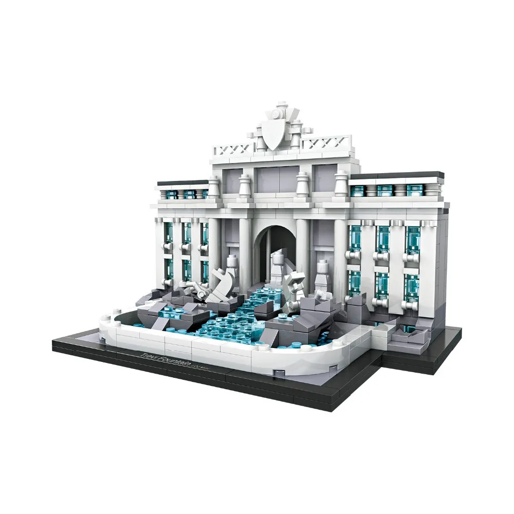 

2018 LOZ Mini Diamond Worlld Famous Architecture Building Block Fontana Di Trevi Rome Italy DIY Nanoblock Toys for Kids Gifts