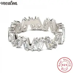 Vecalon Шарм обещание кольцо стерлингового серебра 925 5A Циркон Cz обручение обручальное кольца для мужчин и женщин ювелирные изделия best подарок