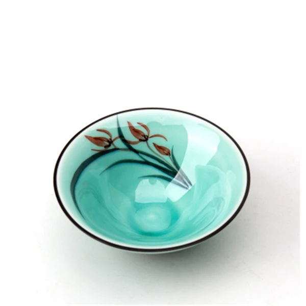 Китайская чайная чашка из селадона набор фарфоровая чайная посуда керамический чайный набор кунг-фу керамическая чашка для любителей чая Китайский подарок - Цвет: 2
