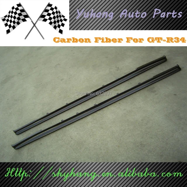 US $360 0 |Skyline R34 GTR BNR34 GTR Carbon Fiber Nismo Side Skirt Extension -in Bumpers from Automobiles & Motorcycles on Aliexpress com | Alibaba