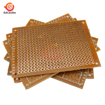 

5Pcs/lot 5*7CM DIY Prototype Paper Printed Universal PCB Circuit Board 2.54mm Pitch 50x70 mm Single side copper PCB Protoboard