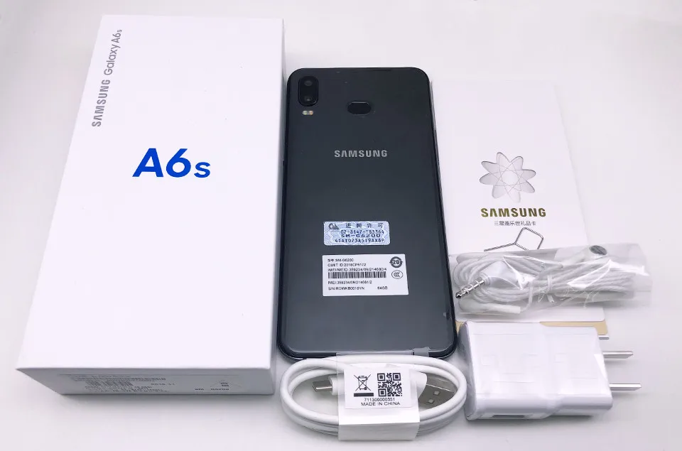 Смартфон samsung Galaxy A6s G6200, 6,0 дюймов, 6 ГБ ОЗУ, 64 Гб ПЗУ, Восьмиядерный мобильный телефон Snapdragon 660, 3300 мАч, мобильный телефон на базе Android