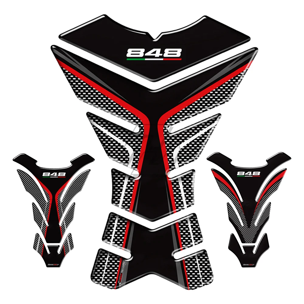 3D Смола защитная накладка на бак мотоцикла Наклейка Наклейки чехол для Ducati 848 EVO