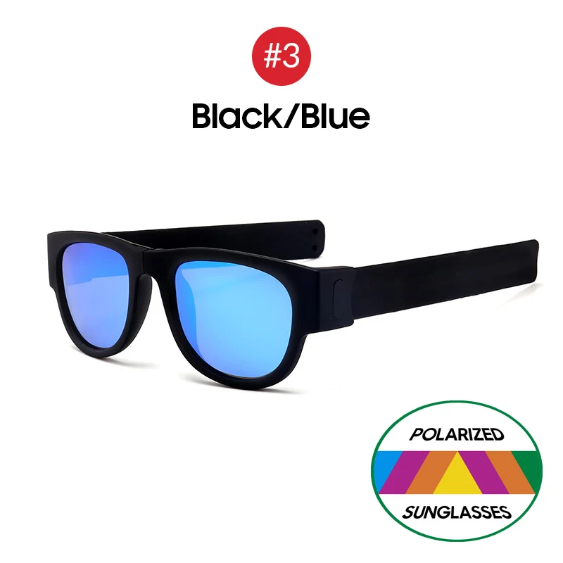 Women's Glasses VIVIBEE Novelty Mirror Men Polarized Folding Sunglasses New Arrival Slap Sport Foldable Wristband Shades 2022 Trend Product best sunglasses for big nose Sunglasses