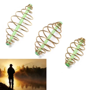 

10PCS Feeder Bait Spring Cage Method for Carp Fishing Rig Saltwater Bottom Rigs Making Fishing Tackle S M L