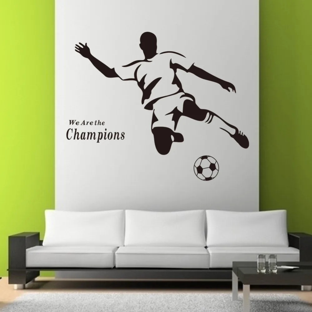 Hot sale soccer champions carved living room sofa patch removable wall waterproofing | Дом и сад