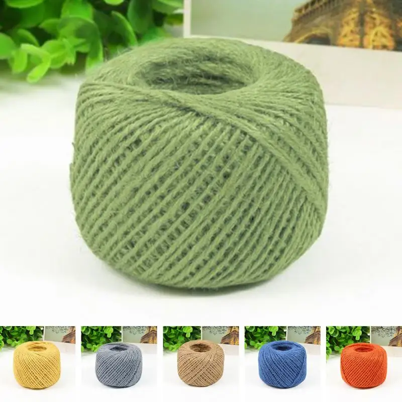 

2MM 1 roll 50M Burlap Natural Fiber Jute Twine Rope Cord String Craft DIY gift wrapping