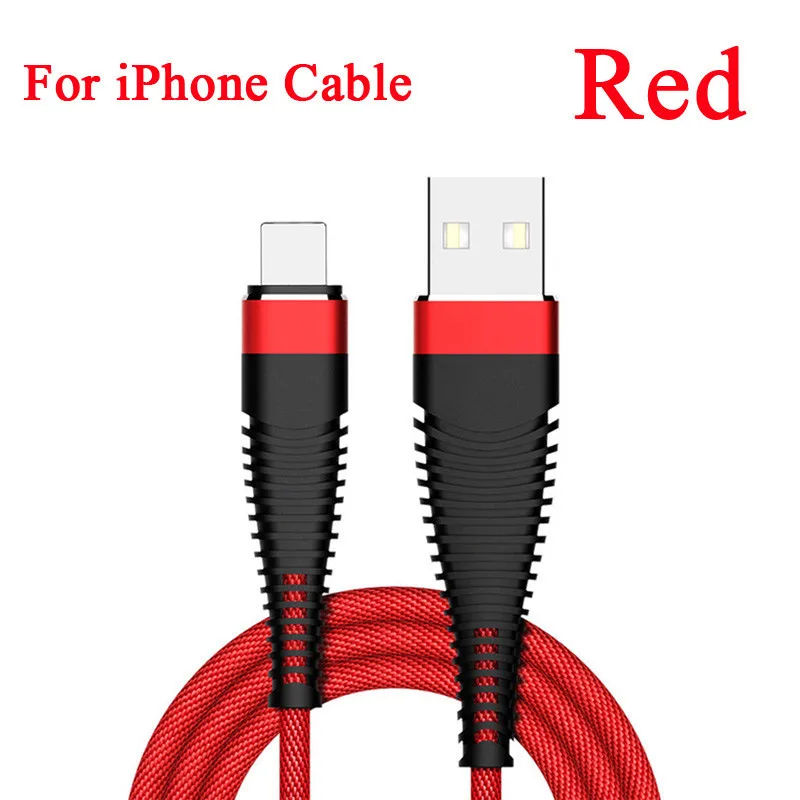 Powerful 4 USB Ports QC3.0 Car Charger Fast/Quick Charge 3.0 Smart Phone Car-Charger Adapter for iPhone Android Charge Adapter - Тип штекера: Red IOS Cable