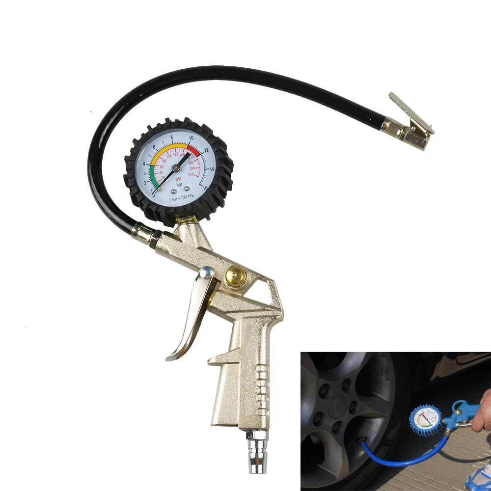 Universal Auto Air Inflator Gun Car Truck Motorcycle Air Pump Dial