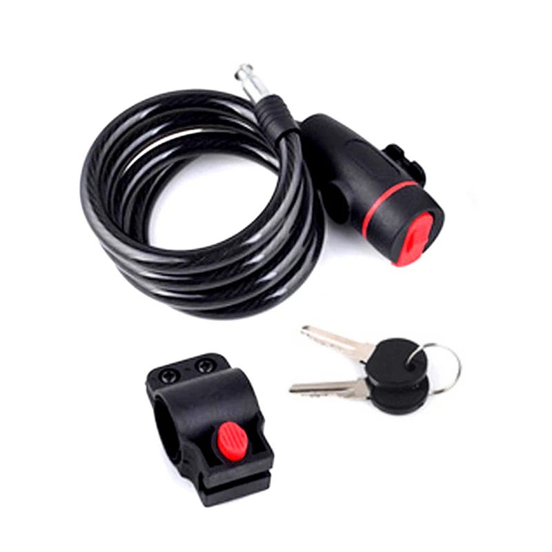 Bike Key Lock Chain Bicycle EBike Trolly Security Steel Wire Cable Locker Tool