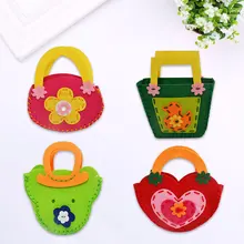 Дети нетканый материал DIY ручные сумки строительные поделки головоломки образовательные