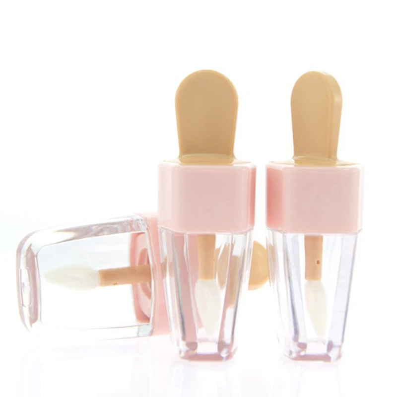 

10/50pcs Empty Lip Gloss Tube Containers Cream Jars DIY Make Up Tool Cosmetic Ice Cream Transparent Lip Balm Refillable Bottle