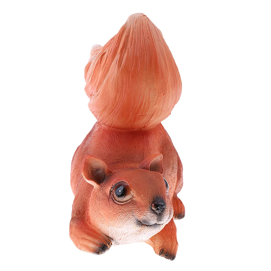 Collectible Realistic Squirrel Model Figure for Home Garden Tree Decorations