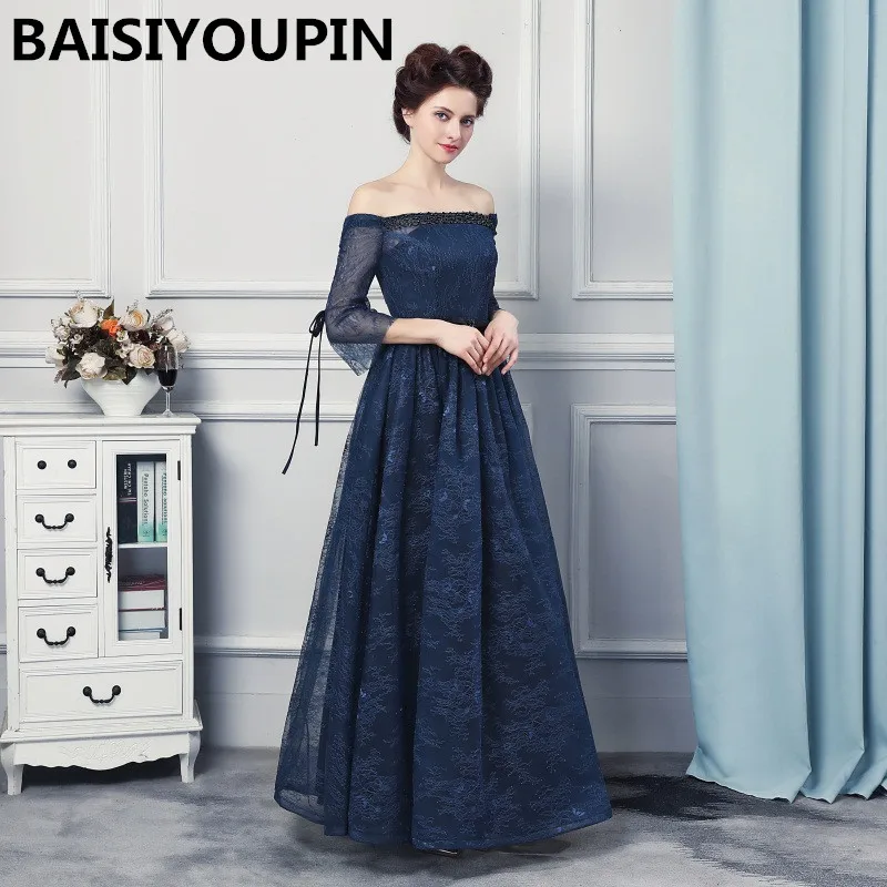 Длинное вечернее платье Vestidos De Noite Para A Festa 2020 с открытыми плечами элегантные