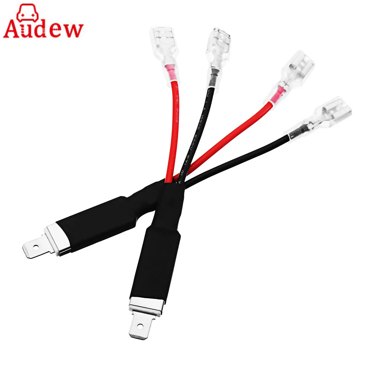 2pcs H1 LED Replacement Bulb Single Converter Wiring Connecting Lines
