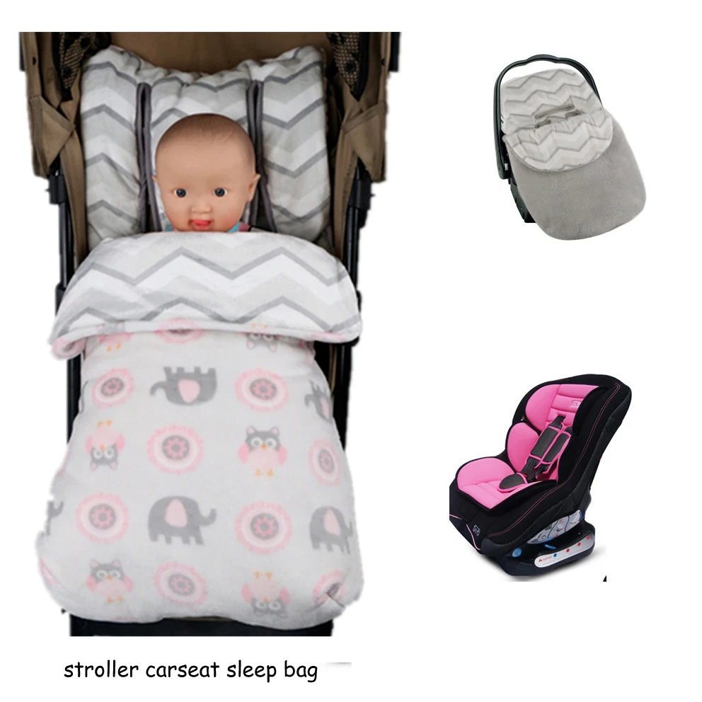 Accessoires poussette de bébé | Sac de couchage hiver chaud printemps Autum poussette carsiège sac de couchage pour nouveau-né épais sac de nuit