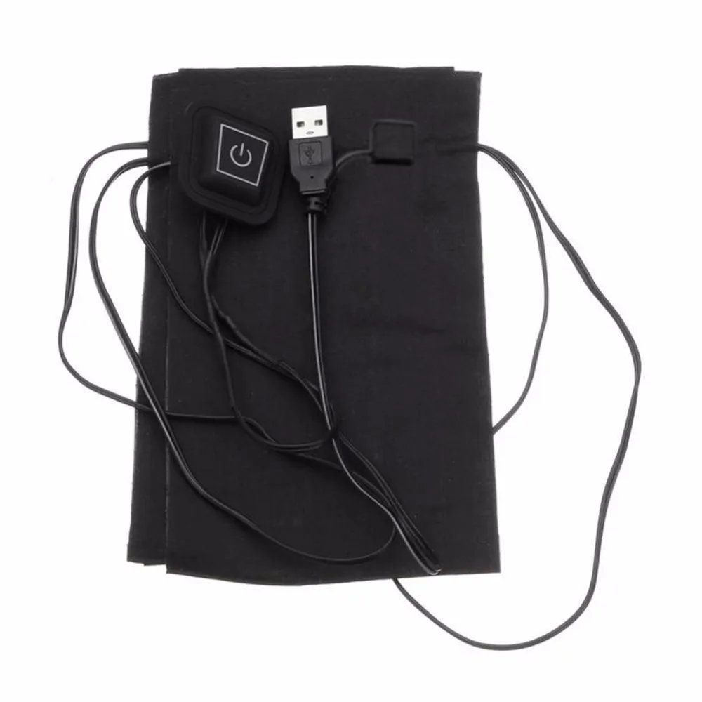 USB Заряженная одежда грелка 5 в электрический нагревательный лист с 3 шестернями Регулируемая температура грелка для жилета куртки