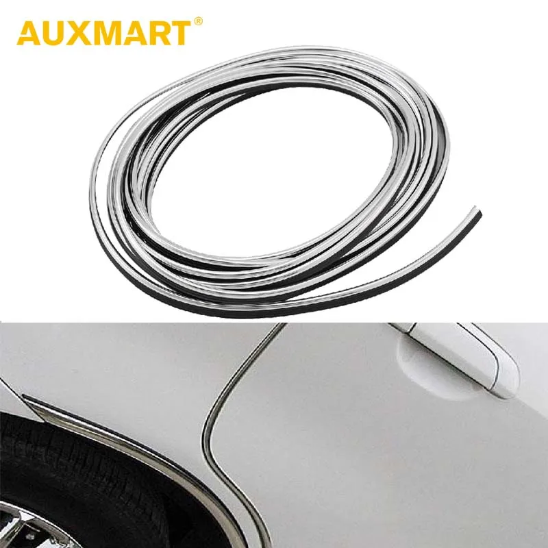AUXMART 3 метра 6 мм Автомобильный Стайлинг хромированная формовочная полоса