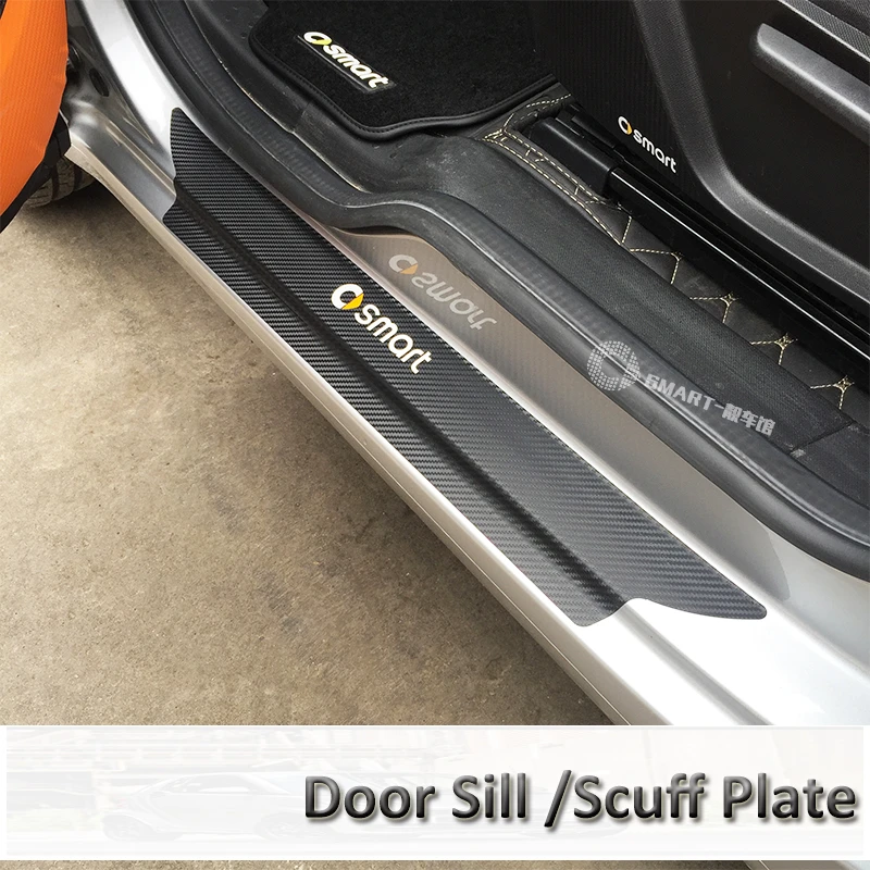 Smart FORTWO typ451 Entry Sills Paint Protection Film 3d Carbon 2030
