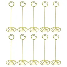 Держатель для карт в форме проволоки, держатели для табличек с именами и цифрами, бумажное меню, изображение, памятка, примечание, держатель для фото, пищевые знаки для