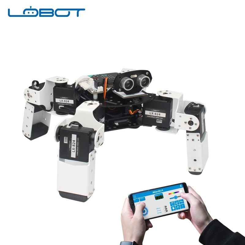 LOBOT Alienbot Raspberry Micro:bit Programmable Multifunctional PC/APP Control Smart RC Robot