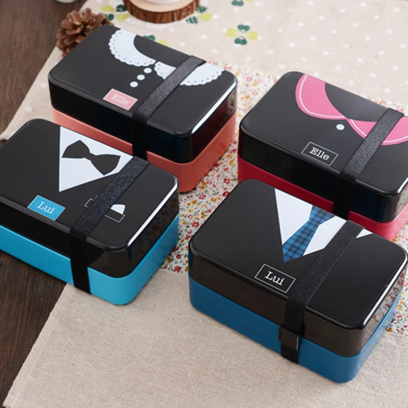 730ml Japanese Style Dinner Boxes Bento Lunch Box Tableware Set Food Container Lunchbox