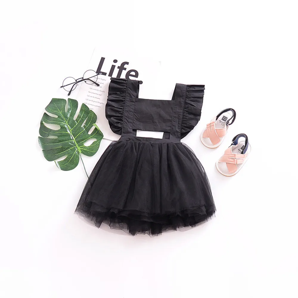 

2019 summer baby Girl floral Dress Fashion Toddler Baby Girls Floral Straps Backless Dress Princess Outfits Clothes Dress #Zer