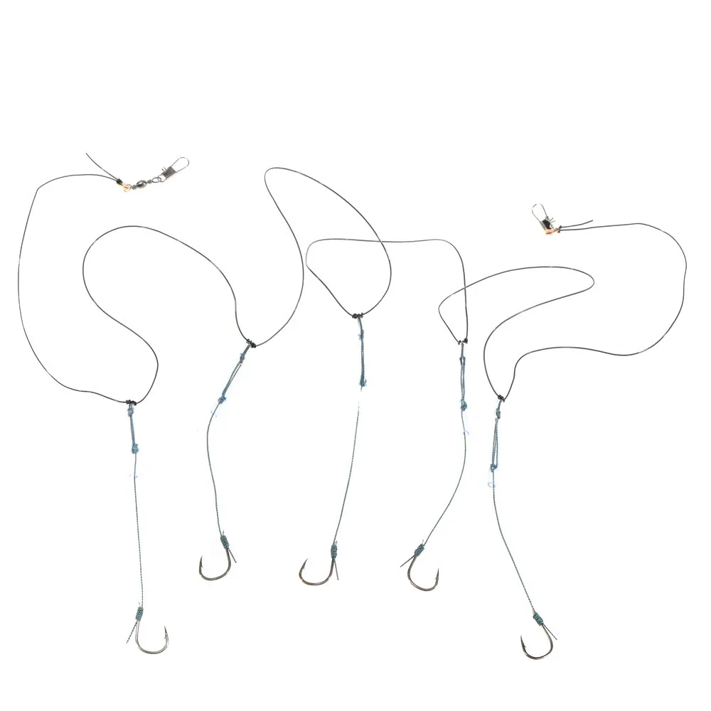High Quality Nylon Line Steel Fishing Hooks String 120cm Durable Tackle | Спорт и развлечения