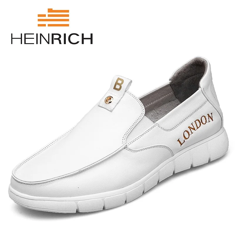 De Dos Mocassins Masculinos Heinrich Herren branco Deslizar Genuíno Italiano Sobre Verão Sapatos Couro Respirável Homens Preto vermelho Schuhe Casuais IqHCzw8q