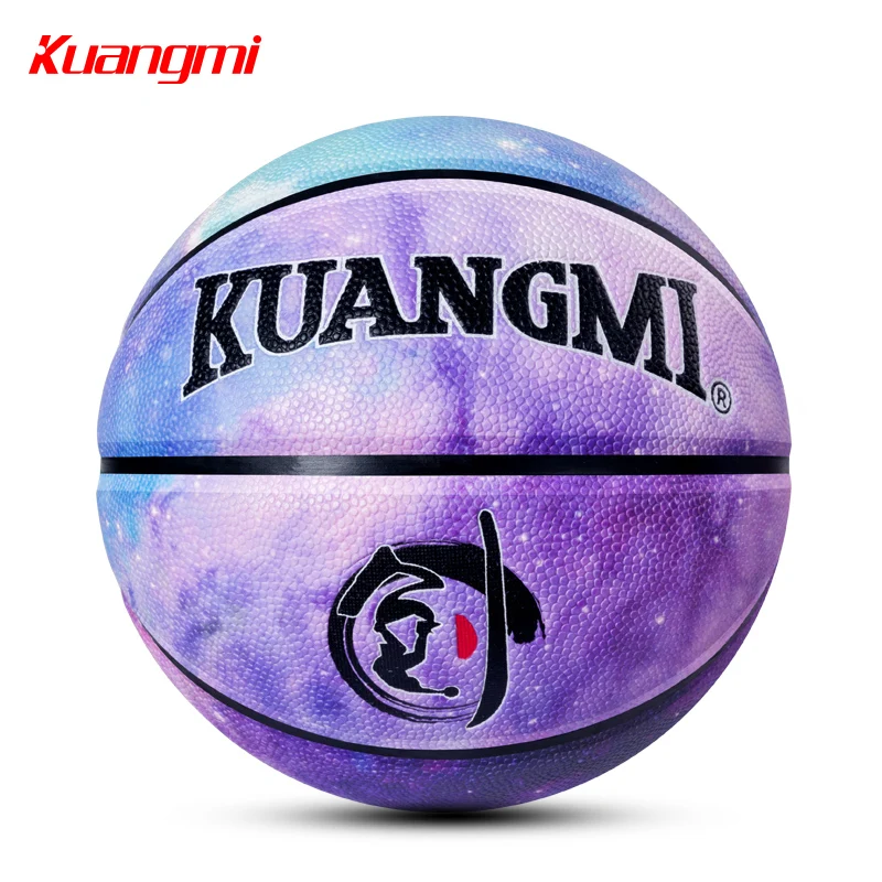 Kuangmi New Starry Night Basketball Ball Pu Material Official Size 7 Street Training Men's
