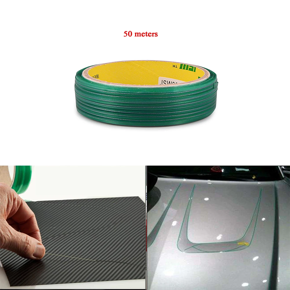 

FOSHIO 50M Knifeless Tape Design Line Car Stickers Wrapping Foil Film Cutting Tape Knife Vinyl Wrap Auto Car Styling Accessories