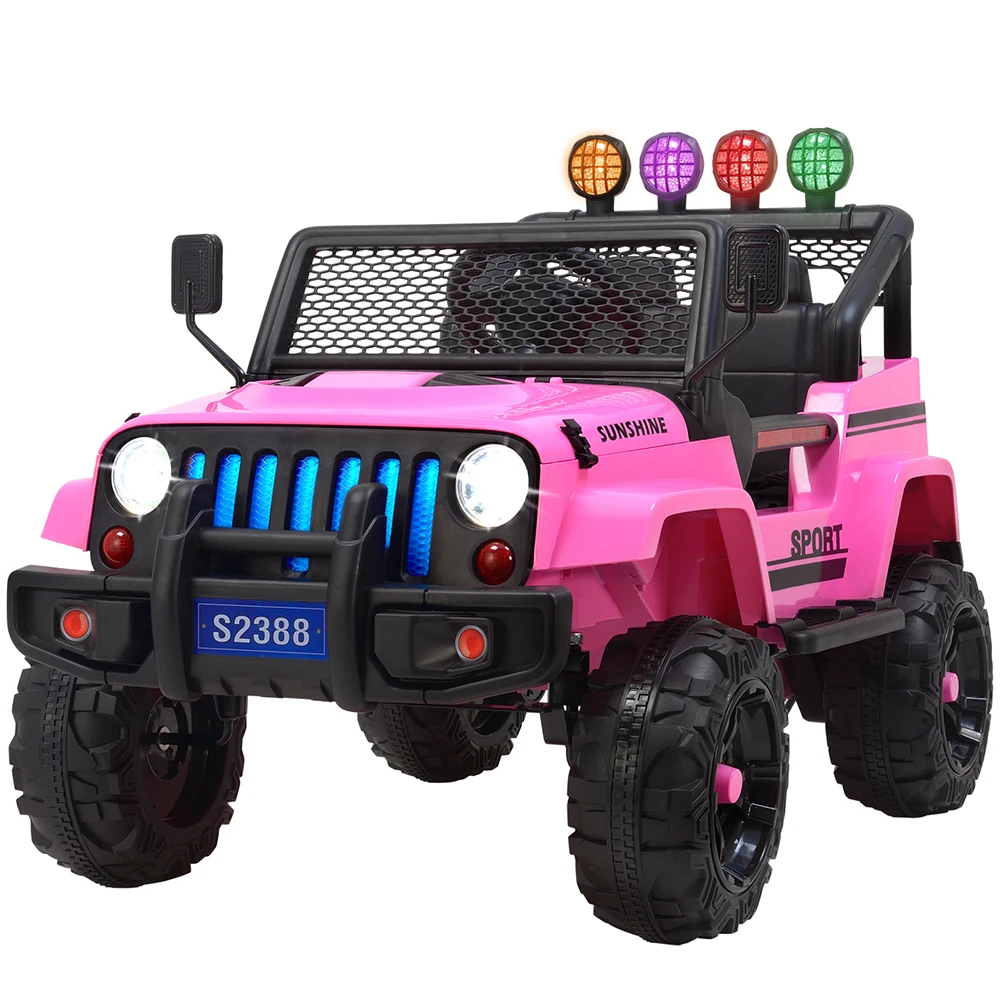 

Uenjoy Electric Kids Ride On Cars 12V Battery Power Vehicles W/Wheels Suspension, Remote Control, Music& Story Playing, Colorful