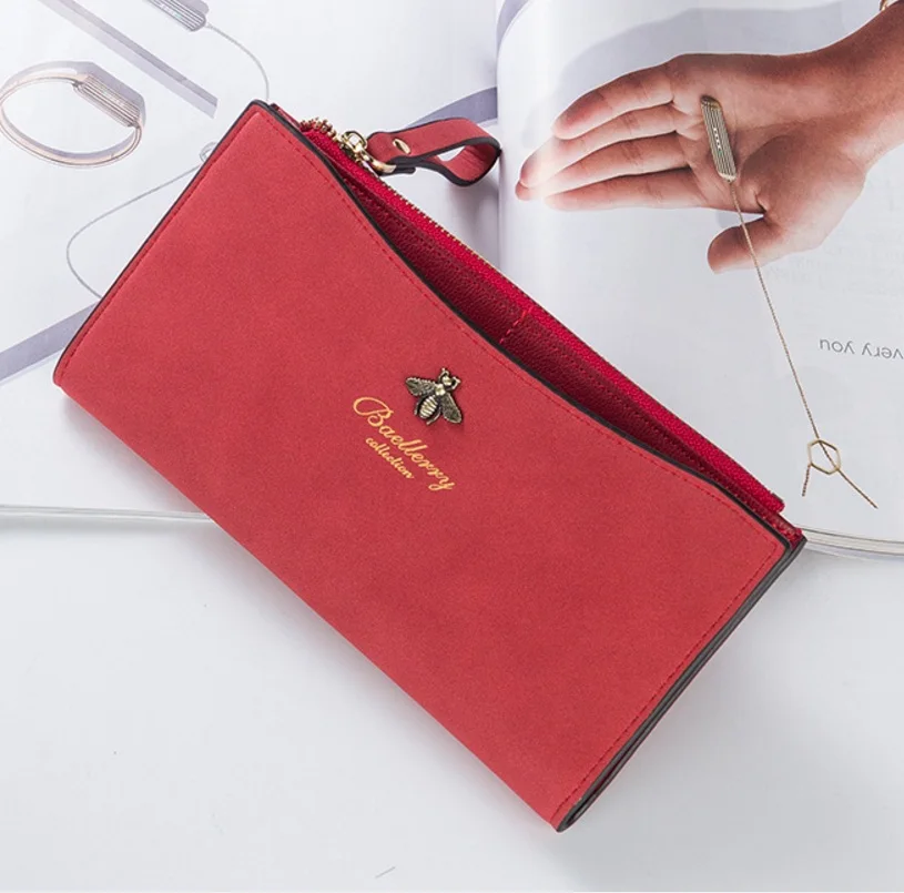 Baellerry Women's Wallet Long Purse PU Leather Cards Holder Clutch Bag Fashion Female Phone Pocket Purses Wallets Carteira N1093 | Багаж и