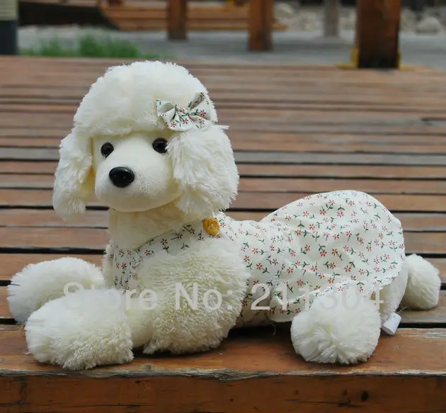 

Freeshipping 1pc retail 30cm plush poodle dog stuffed animal cute pets friends kids christmas gifts Small size