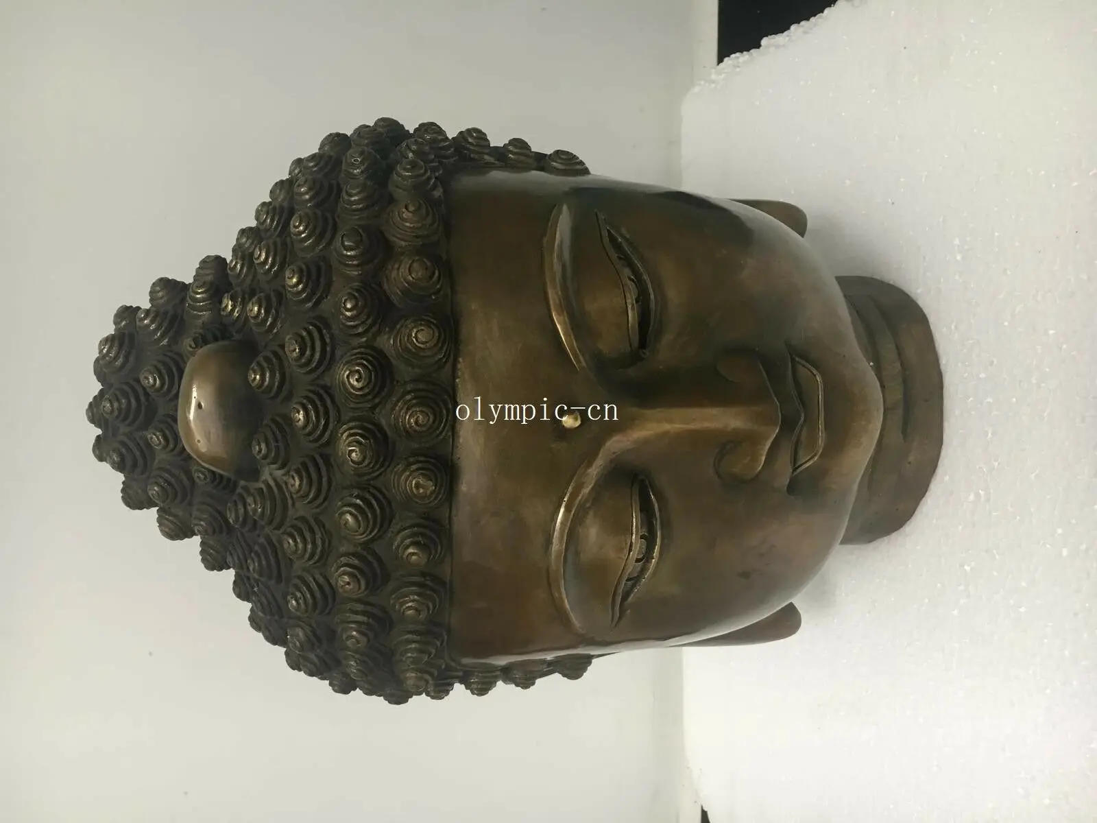 1" медный Бронзовый резные фигурки в буддистском стиле tathagata Vairocana Sakyamuni голова Будды