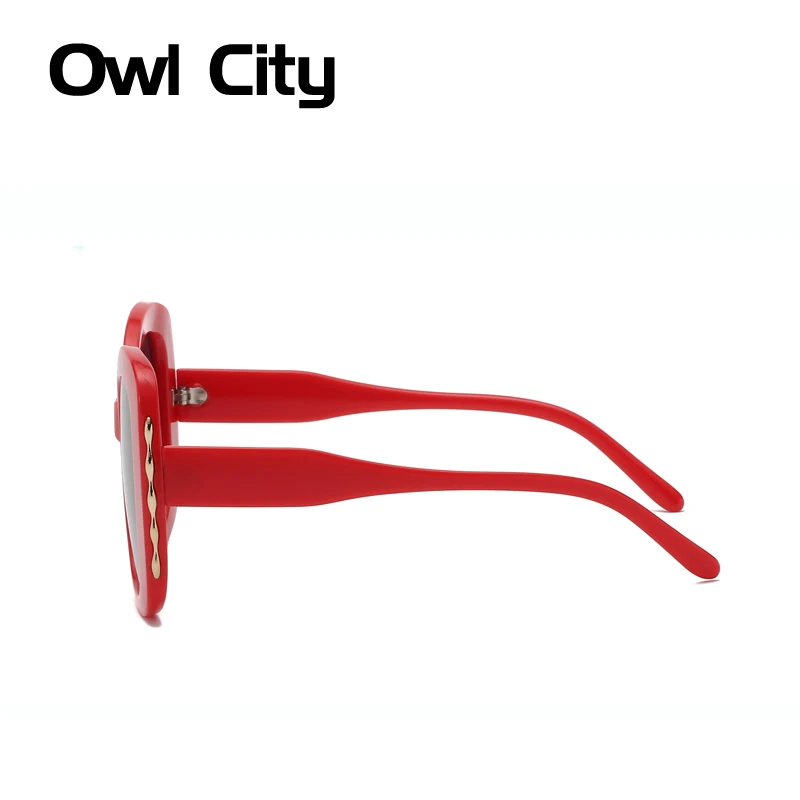 Сова город ретро солнцезащитные очки для женщин Квадратные Солнцезащитные очки негабаритных Роскошные брендовые градиентные солнцезащитные очки Женские винтажные очки uv400