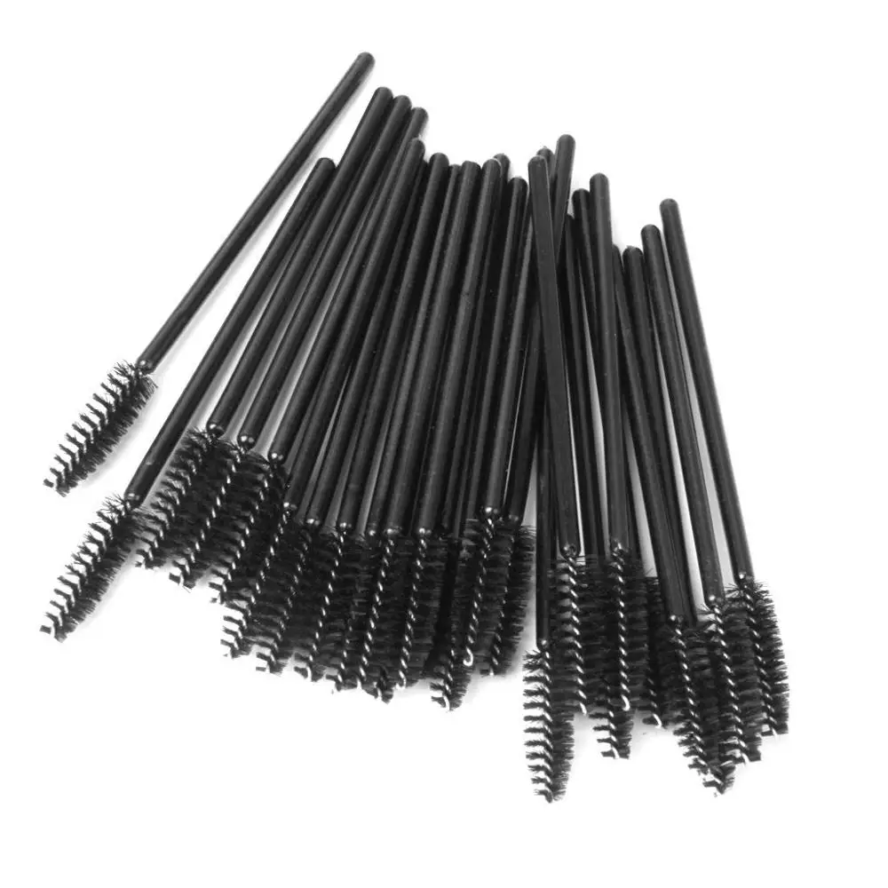 

1000Pcs/lot Disposable Black Eyelash Brush Comb Mascara Wands Eye Lashes Extension Individual Applicator Eye Beauty Makeup