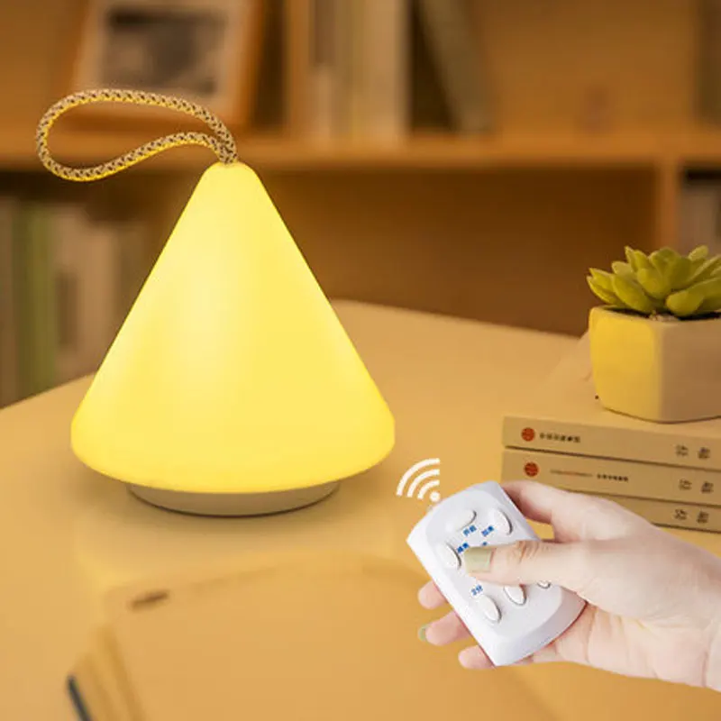 Remote control night light rechargeable battery style bedroom bed