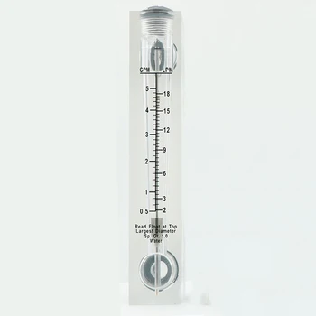 

2-18LPM 1/2" BSPT Male Thread PMMA Panel Type Liquid Float Flowmeter Water Flow Meter Rotameter Without Control Valve