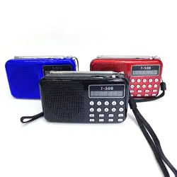 Портативный fm-радио динамик мини fm-радио приемник с стерео громким динамиком Поддержка FM USB Micro TF карта MP3