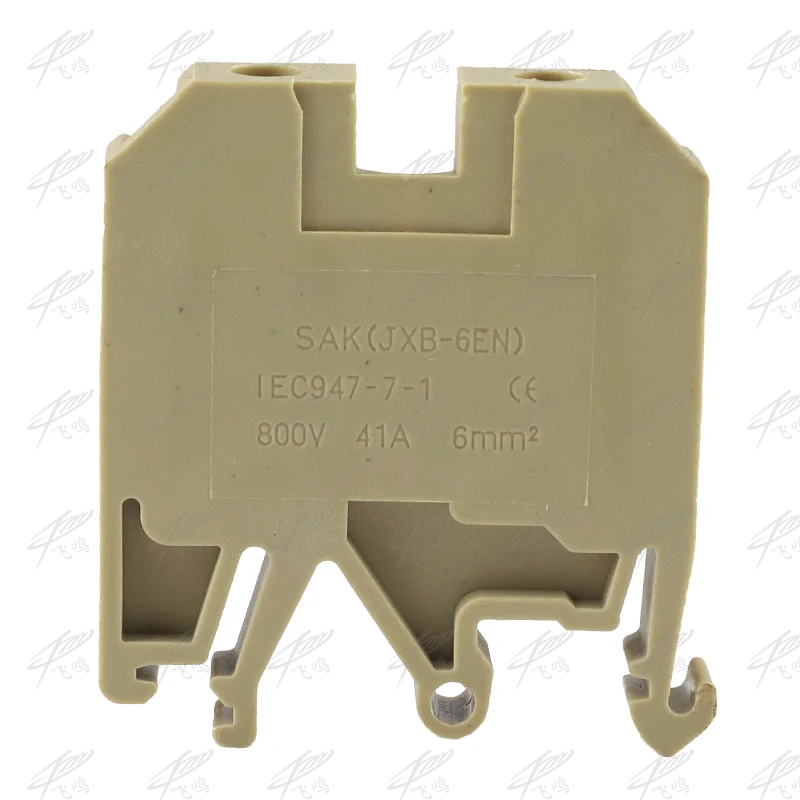 

10Pcs SAK-6EN JXB-6EN Connector Screw Connection Din Rail Terminal Blocks SAK6EN