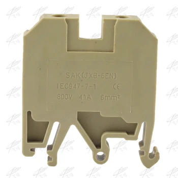 

10Pcs SAK-6EN JXB-6EN Connector Screw Connection Din Rail Terminal Blocks SAK6EN