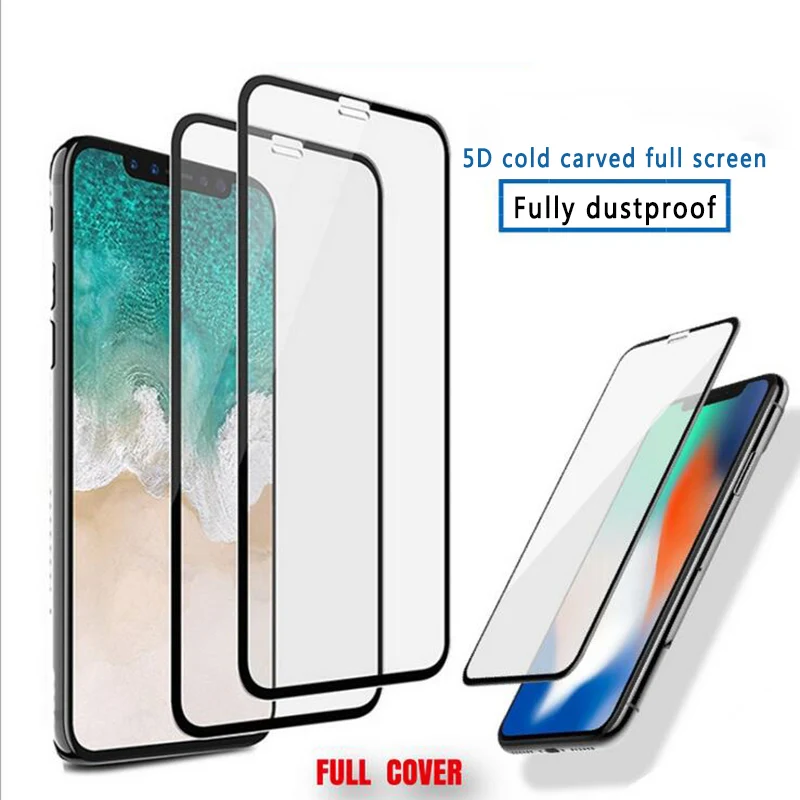 Fexcel 5D закаленное Стекло для iPhone X 7 8 6 6s плюс Экран протектор полное покрытие